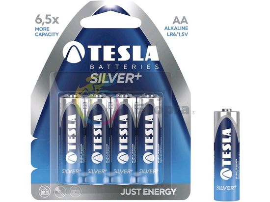 Batérie TESLA AA SILVER+, tužková, 4 ks