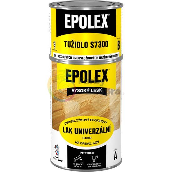 Epolex S1300 lesk dvojzložkový lak na drevo + tužidlo, 840 g