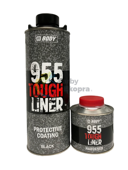 HB BODY 955 RAPTOR tough liner - 2k polyuretán textúra čierny 600ml + tužidlo 200ml