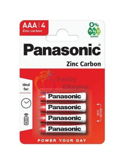 Panasonic Zinc Carbon AAA batérie 4ks