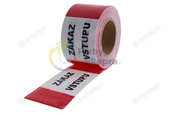 Páska varovacia 200m červeno-biela (ZÁKAZ VSTUPU)